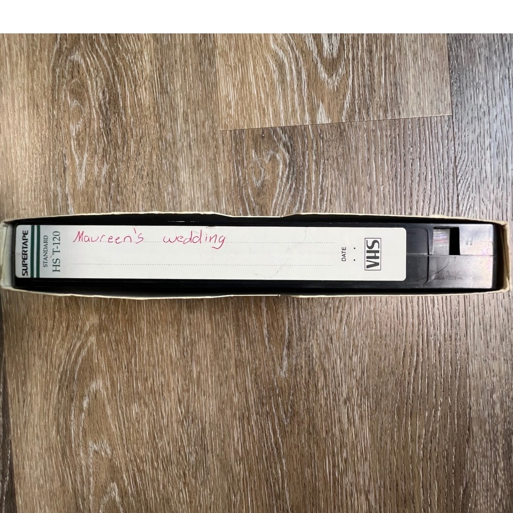 Maureen's wedding Supertape VHS T-120 Videocassette Silver HS High Standard